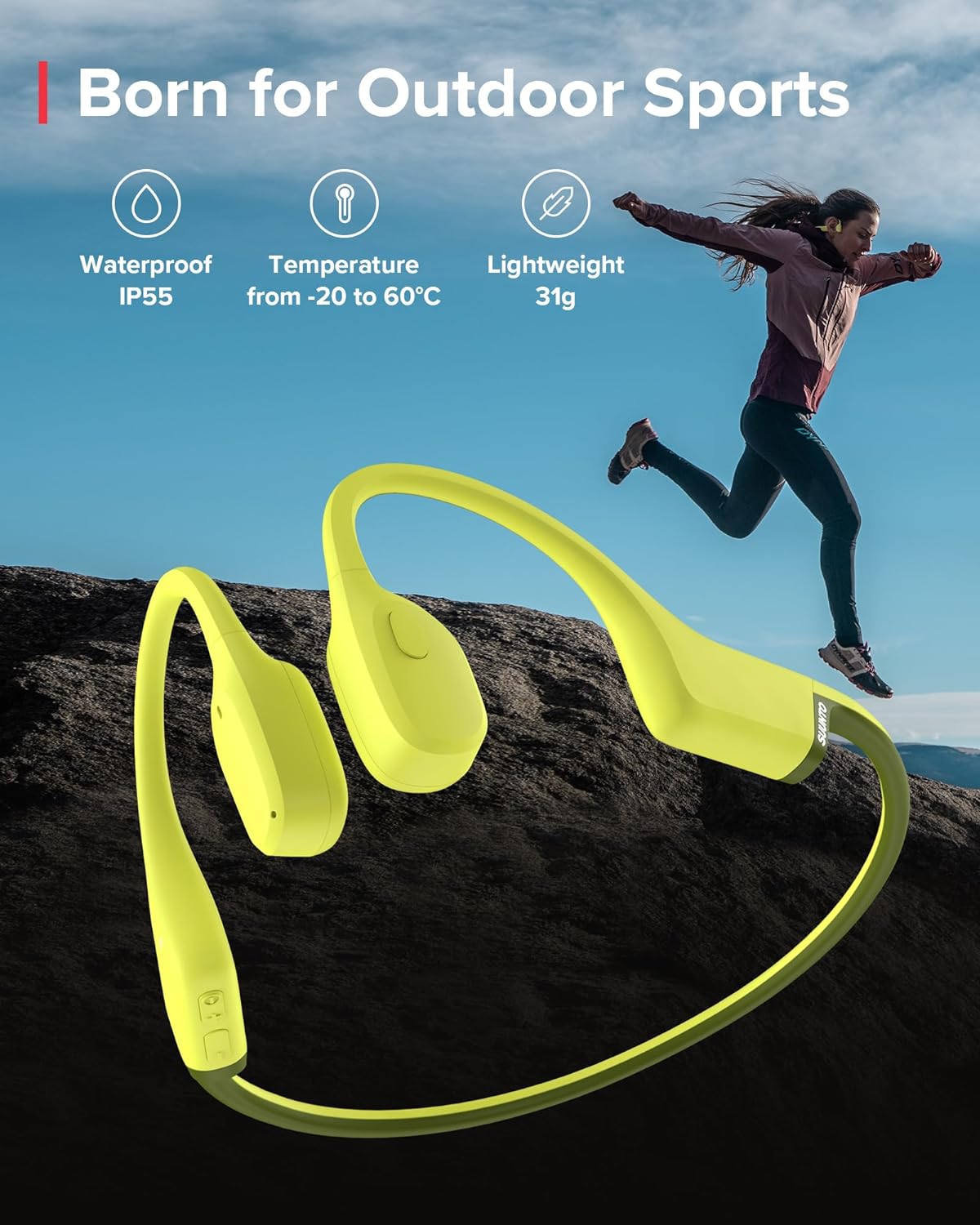 SUUNTO SONIC Lime Bone Conduction Headphone