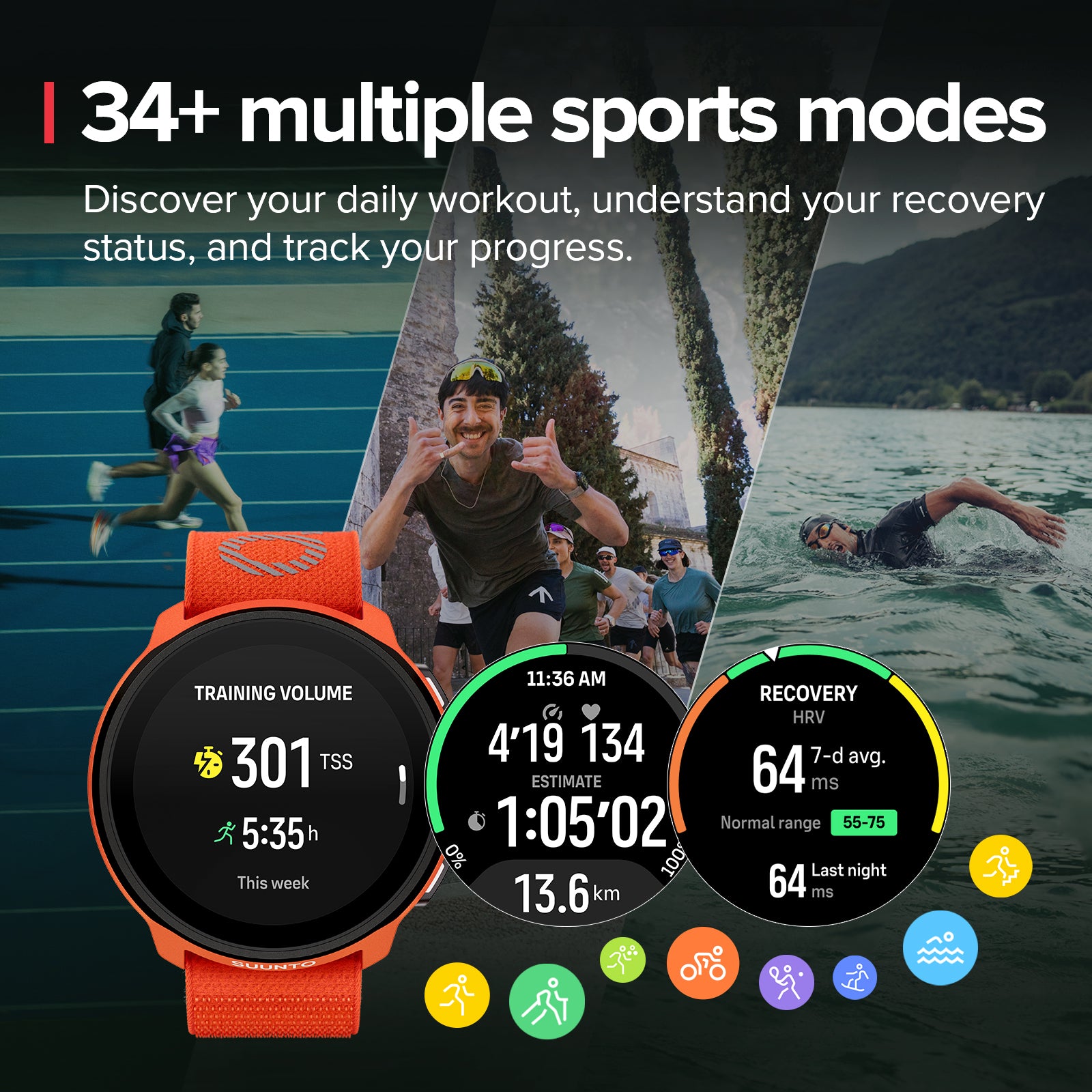 Suunto Run
Coral Orange