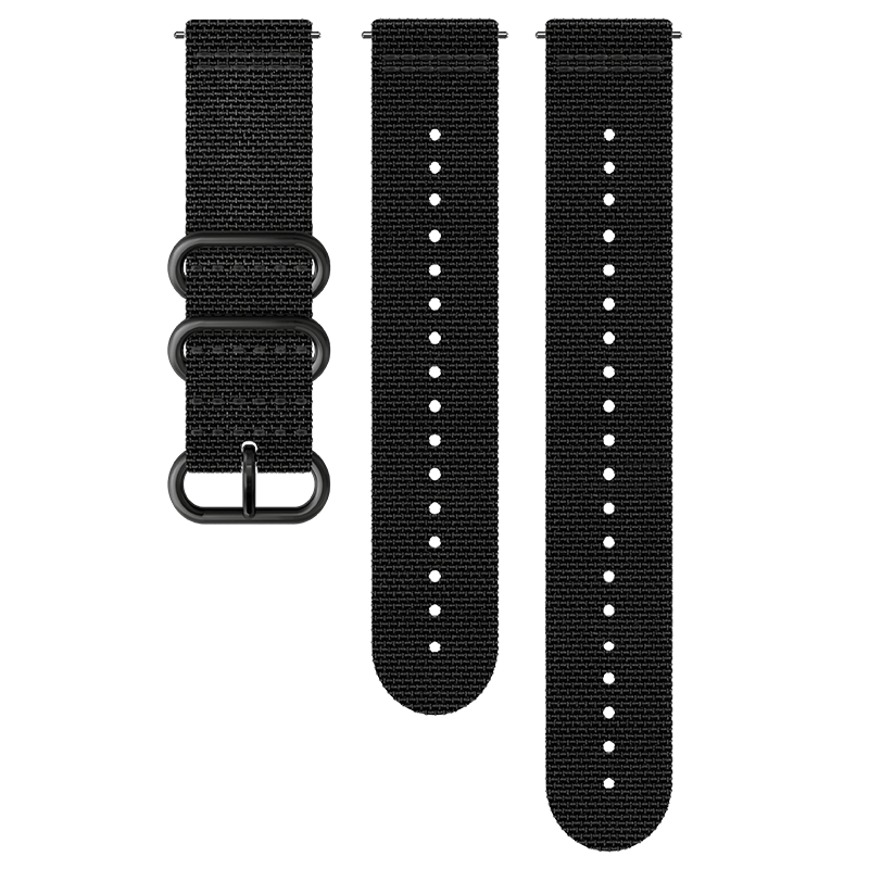 Suunto 24mm Explore 2 Textile Strap Black Black Size M+L Watch Band