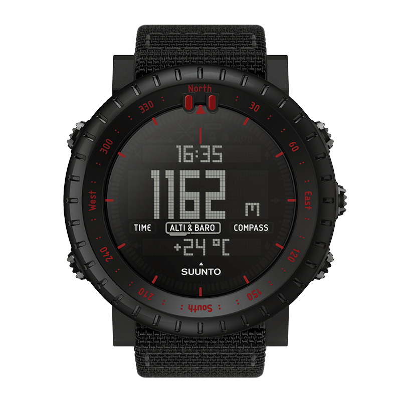 Suunto Core Black Red - 気圧計を搭載したアウトドアウォッチ Suunto Core Black Red - 気圧計を搭載したアウトドアウォッチ