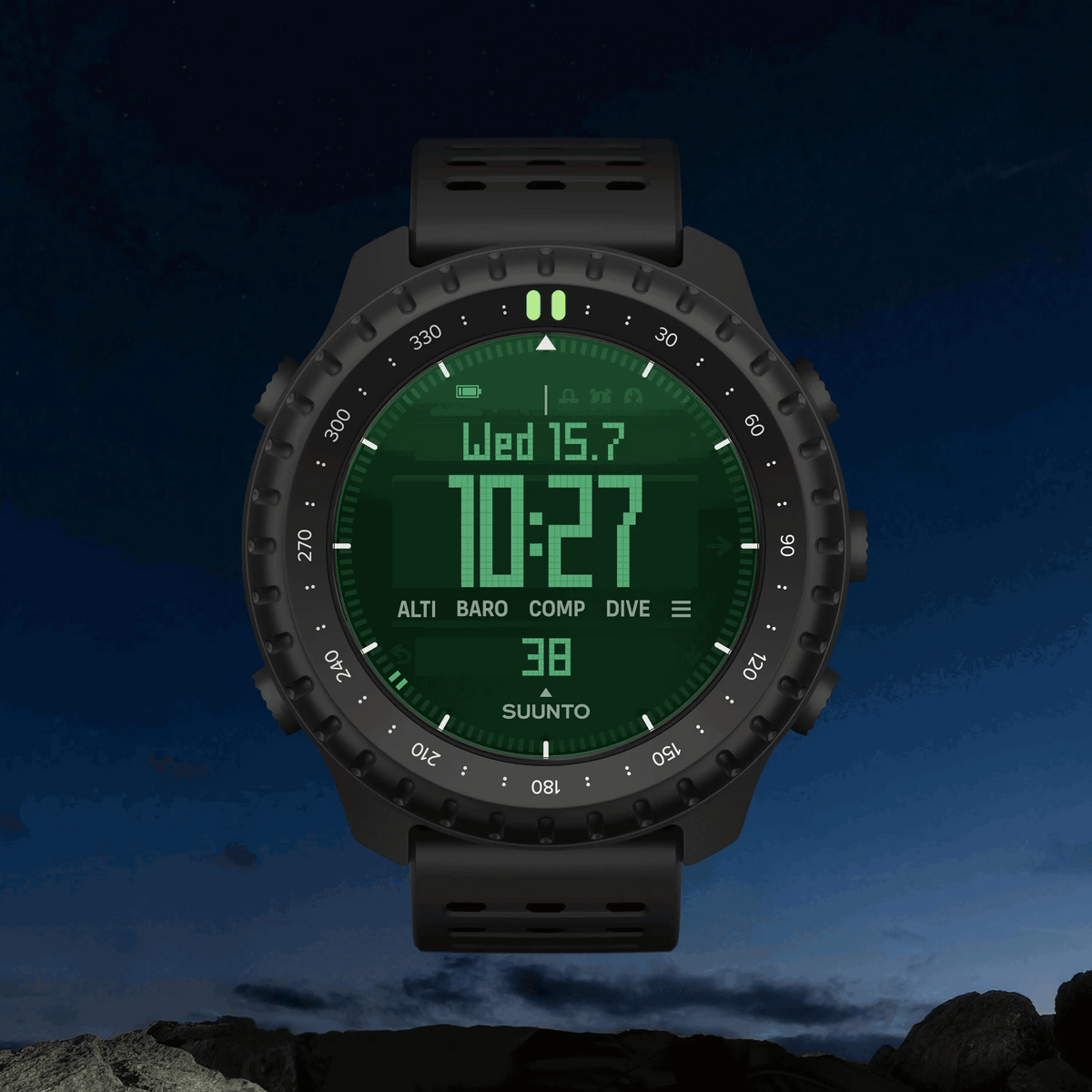 Suunto Core 2 red and green backlight
