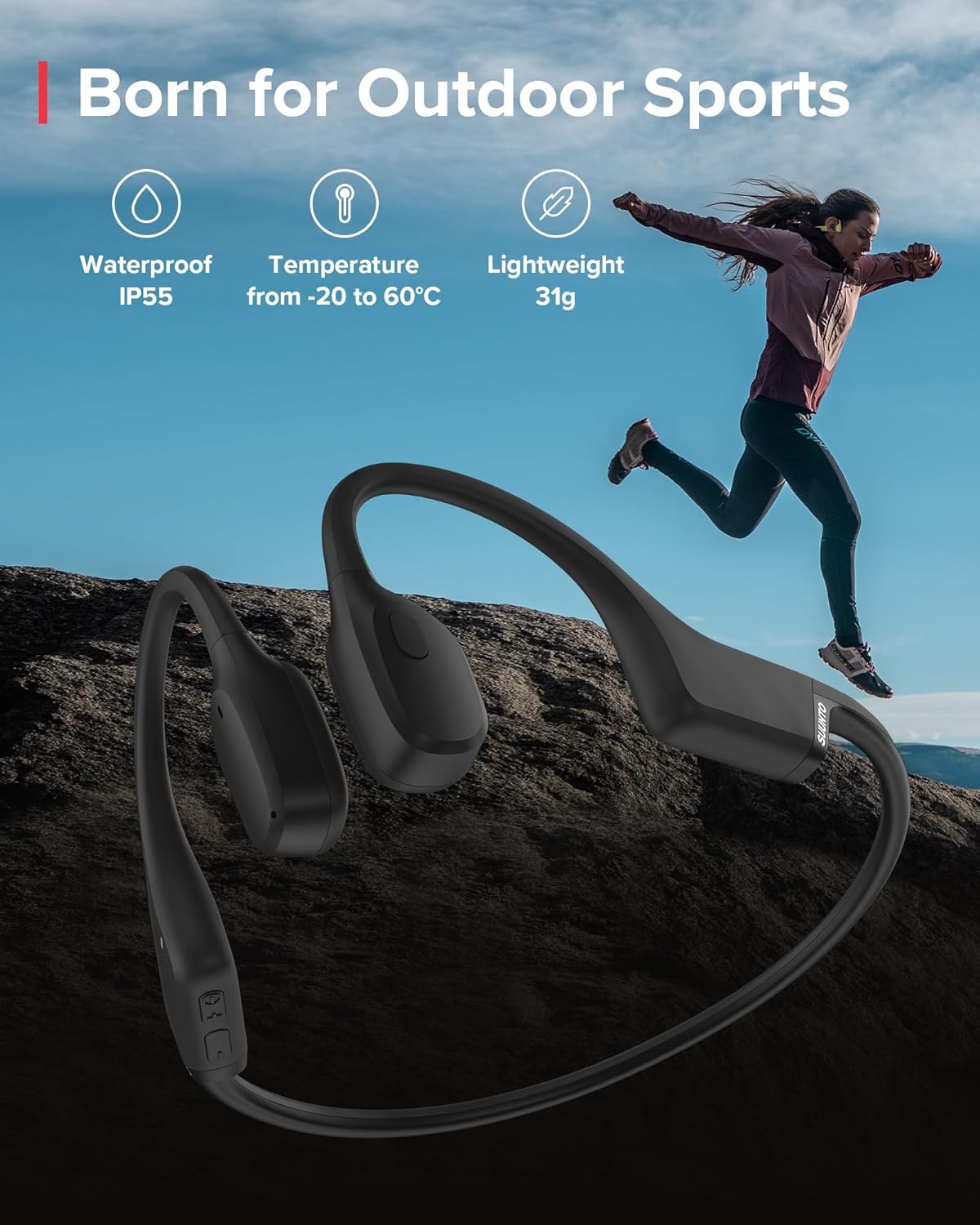 SUUNTO SONIC Black Bone Conduction Headphone