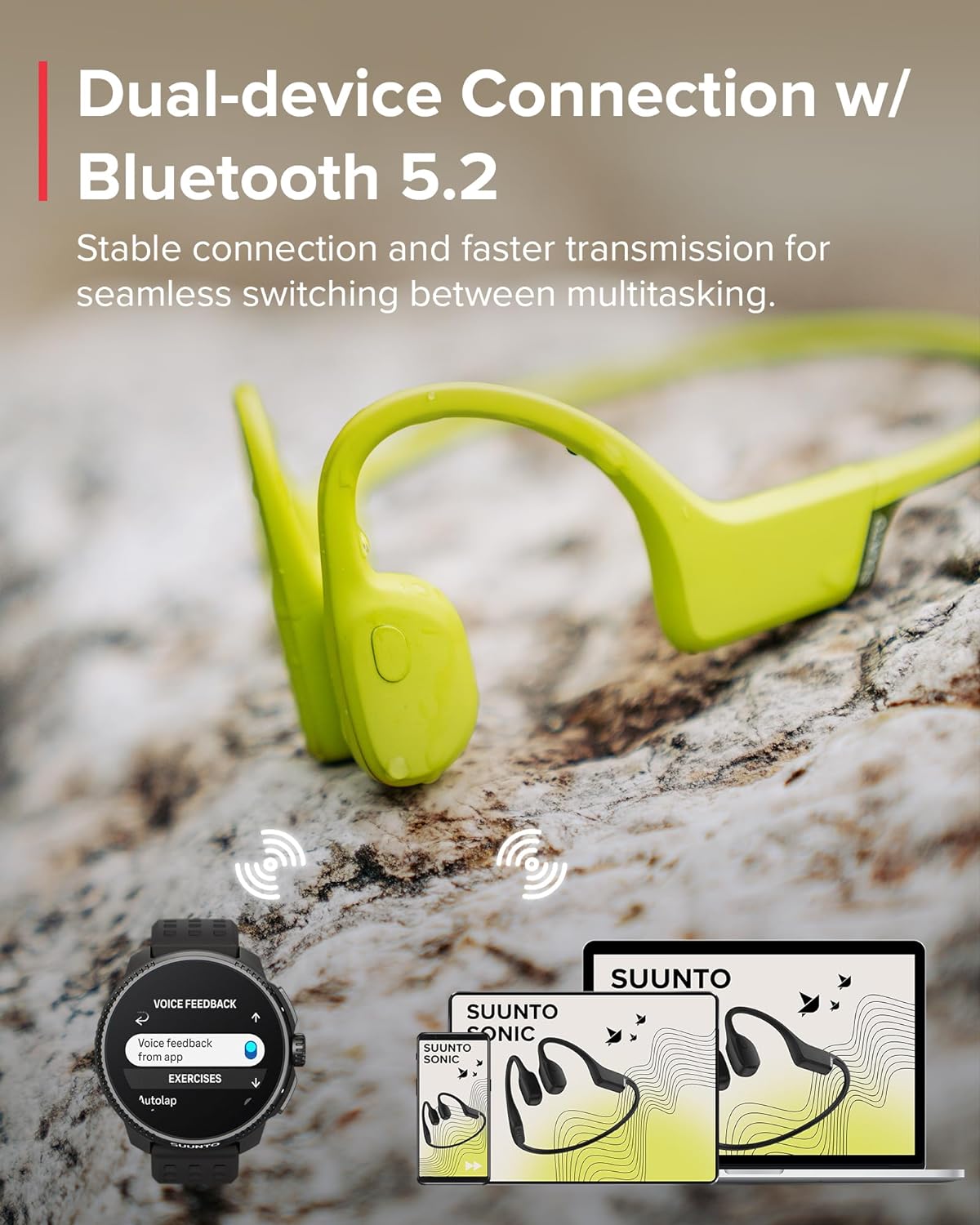 SUUNTO SONIC Black Bone Conduction Headphone