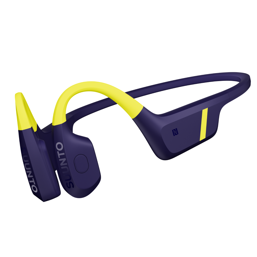 SUUNTO骨伝導イヤホン ネイビー/イエロー Suunto Aqua | 水泳対応骨伝導イヤホン・オフライン再生・動作検出機能搭載