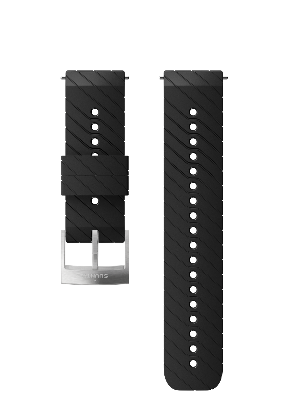 Suunto 24mm Athletic 3 Silicone Strap Black Steel Size M
