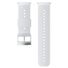 Suunto 24mm Athletic 3 Silicone Strap White Steel Size M Watch Band