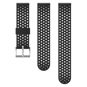 Suunto 20mm Athletic 1 Silicone Strap Black Steel Size S+M Watch Band