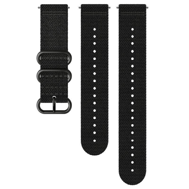 Suunto 24mm Explore 2 Textile Strap Black Black Size M+L