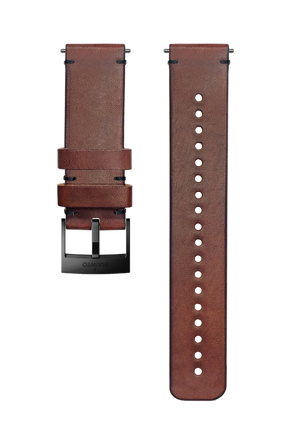 Suunto 24mm Urban 2 Leather Strap Brown Black Size M Watch Band