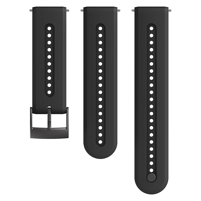 Suunto 24mm Athletic 7 Silicone Strap Charcoal Black Size S+M