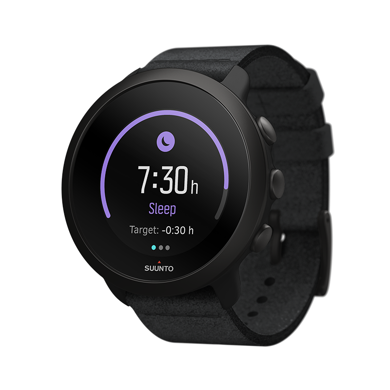 Suunto 3 All Black perspective view sleep summary