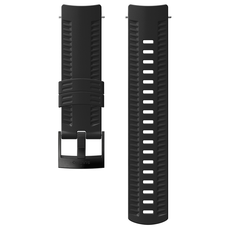 Suunto 24mm Athletic 2 Silicone Strap Black Black Size M Watch Band